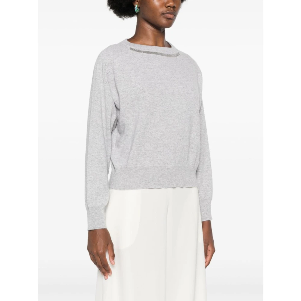 BRUNELLO CUCINELLI Grijze Sweatshirt Aw24 Damesmode Gray Dames