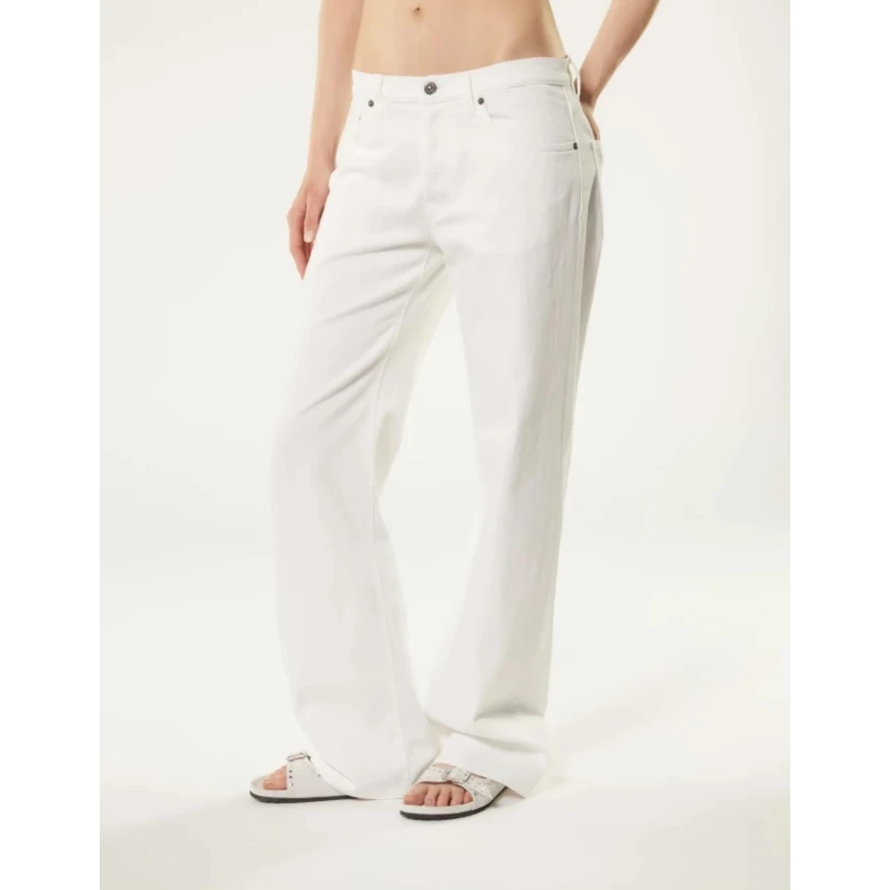 Dondup Stijlvolle Straight Jeans White Dames