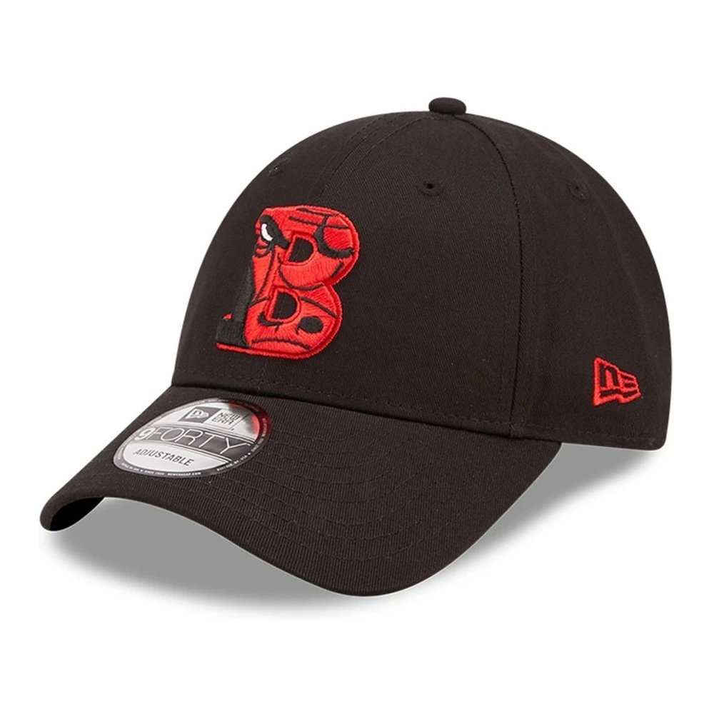 new era Zwarte Bulls Team Logo Pet Black Heren