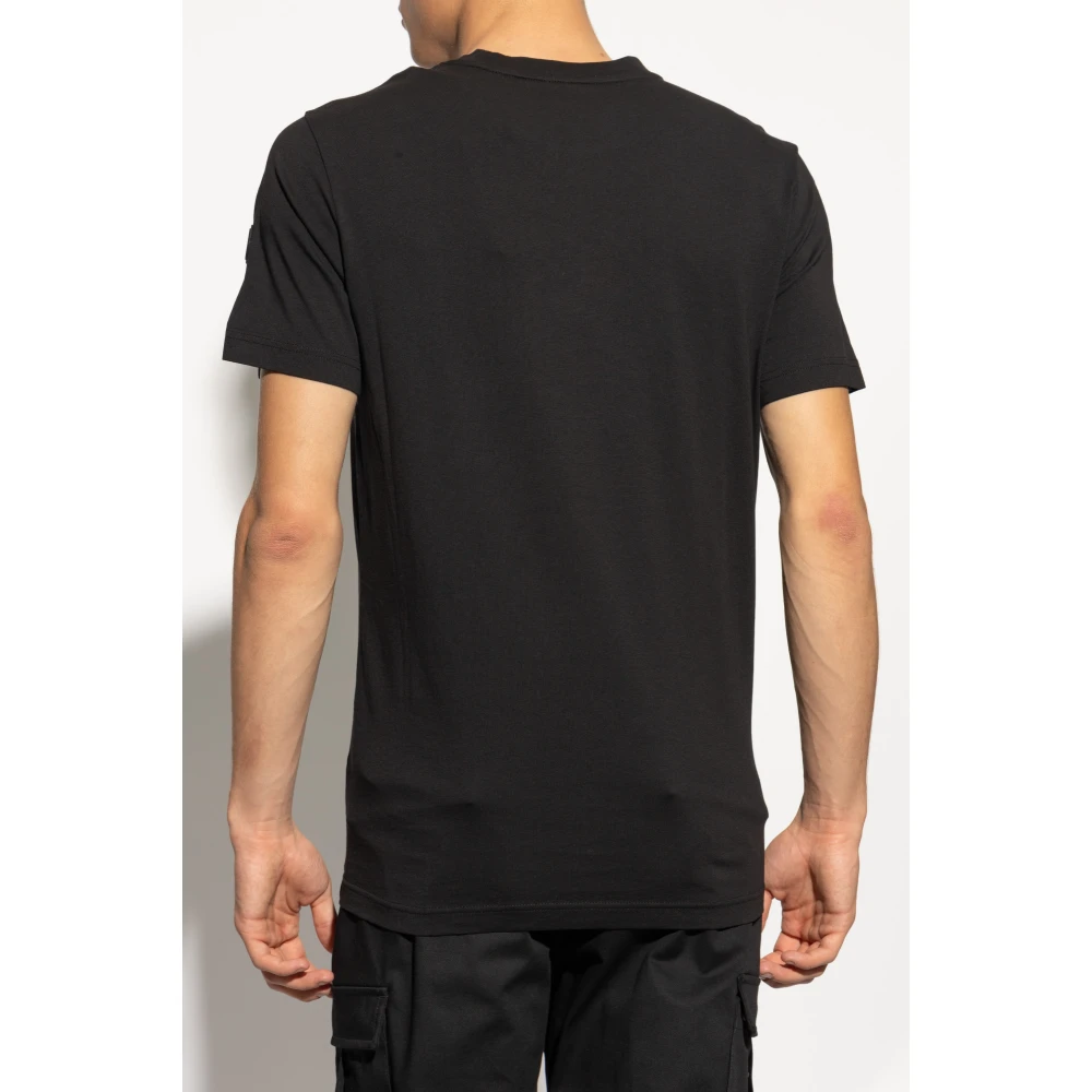 Moncler T-shirt met logo Black Heren