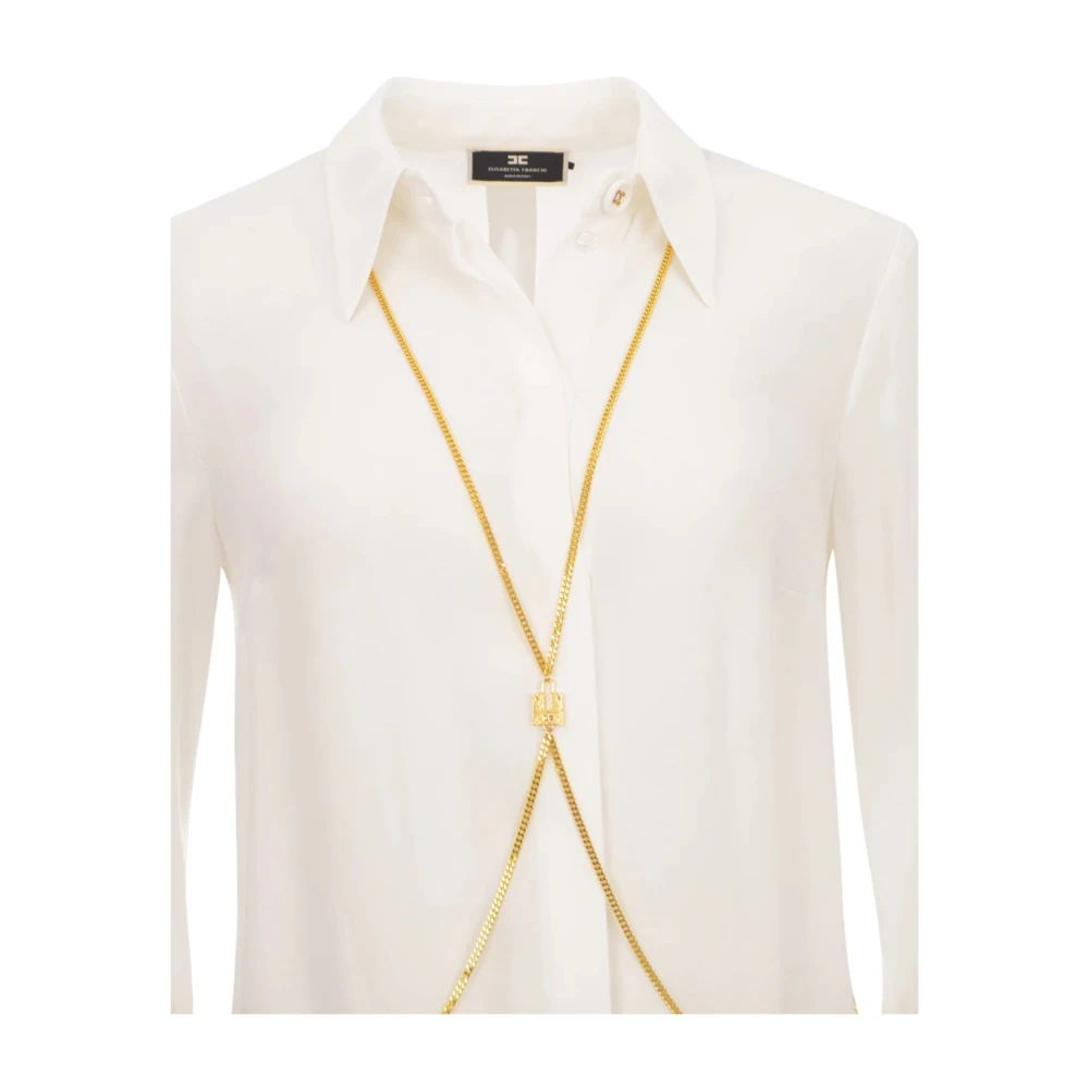 Elisabetta Franchi Stijlvolle Blouse voor Vrouwen White Dames