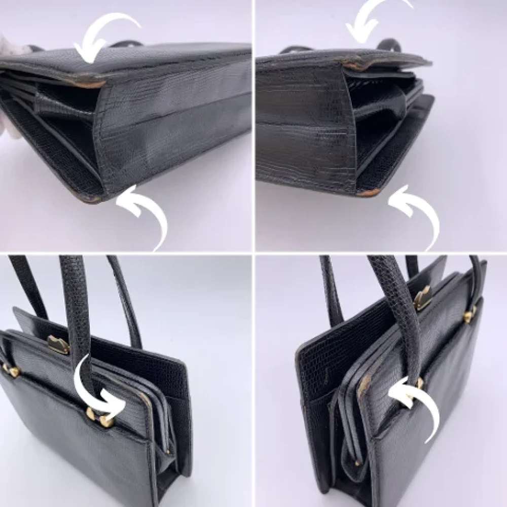 Gucci Vintage Pre-owned Leather handbags Black Dames