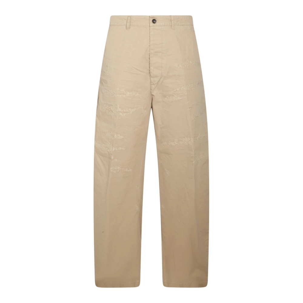 Dsquared2 Beige Katoenen Ritsbroek Beige Heren