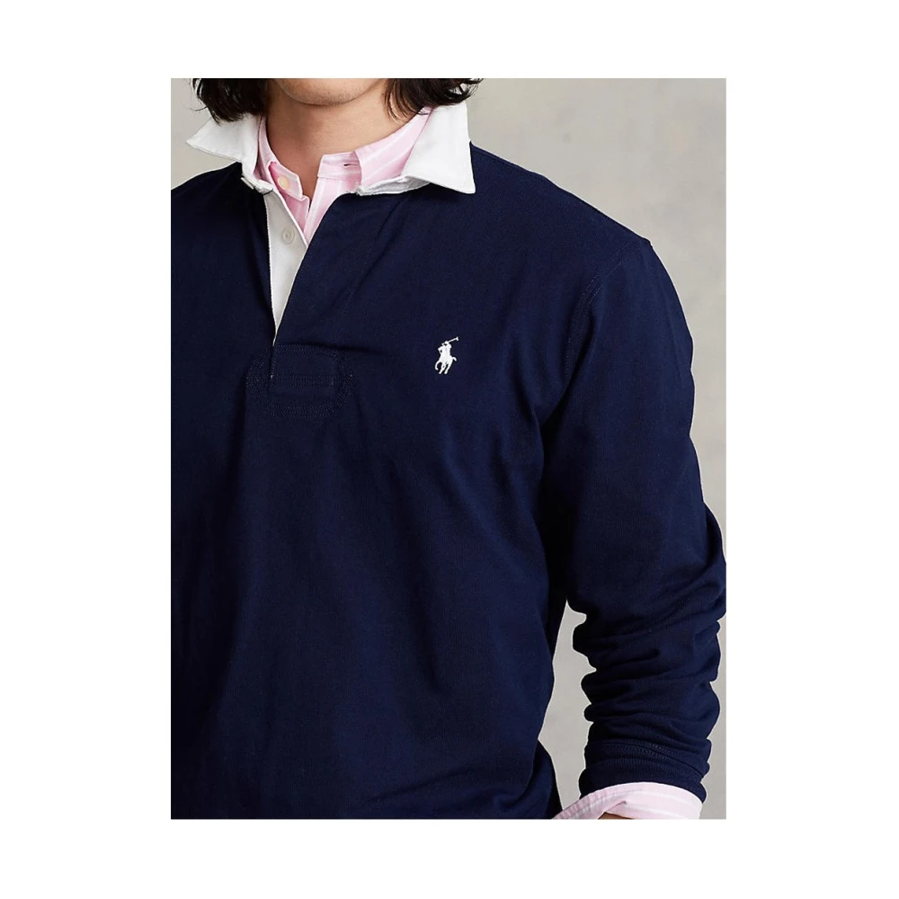 Ralph Lauren Blauw poloshirt met geborduurd logo Blue Heren
