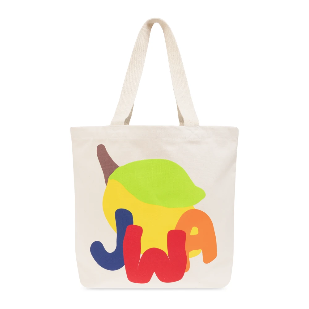 JW Anderson Shopper tas met logo Beige Heren