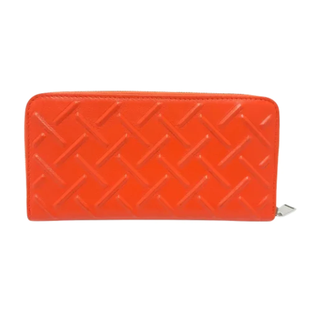 Bottega Veneta Vintage Pre-owned Leather wallets Orange Dames