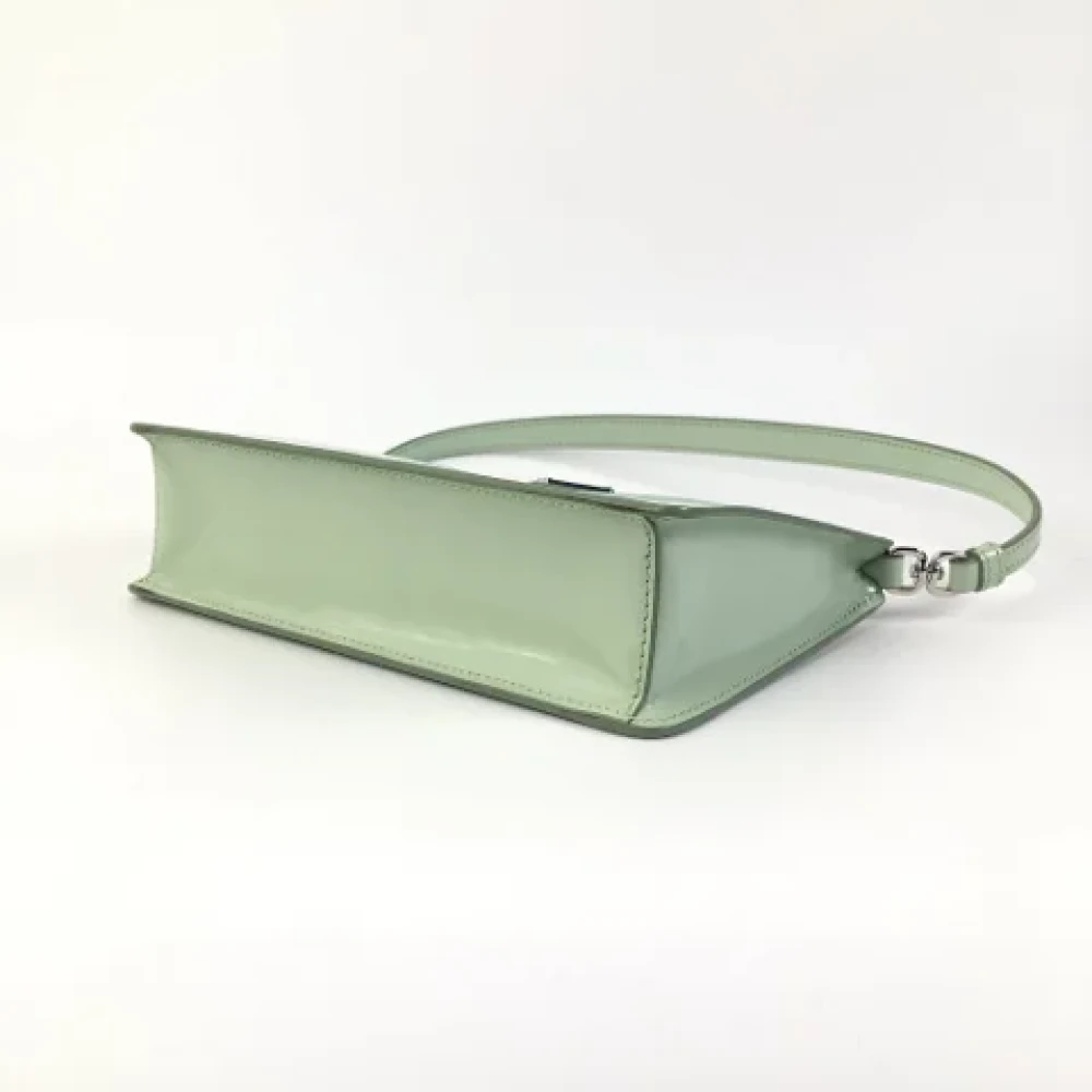 Prada Vintage Pre-owned Leather handbags Green Dames