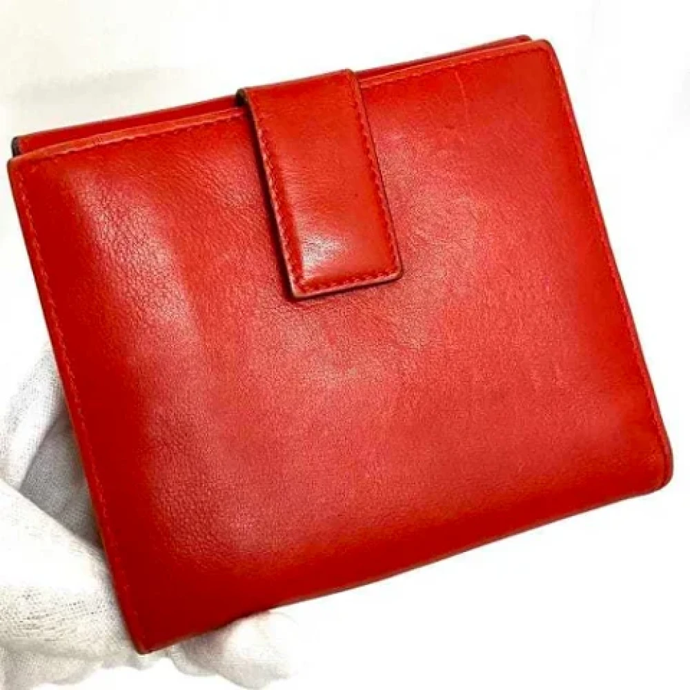 Salvatore Ferragamo Pre-owned Leather wallets Red Dames