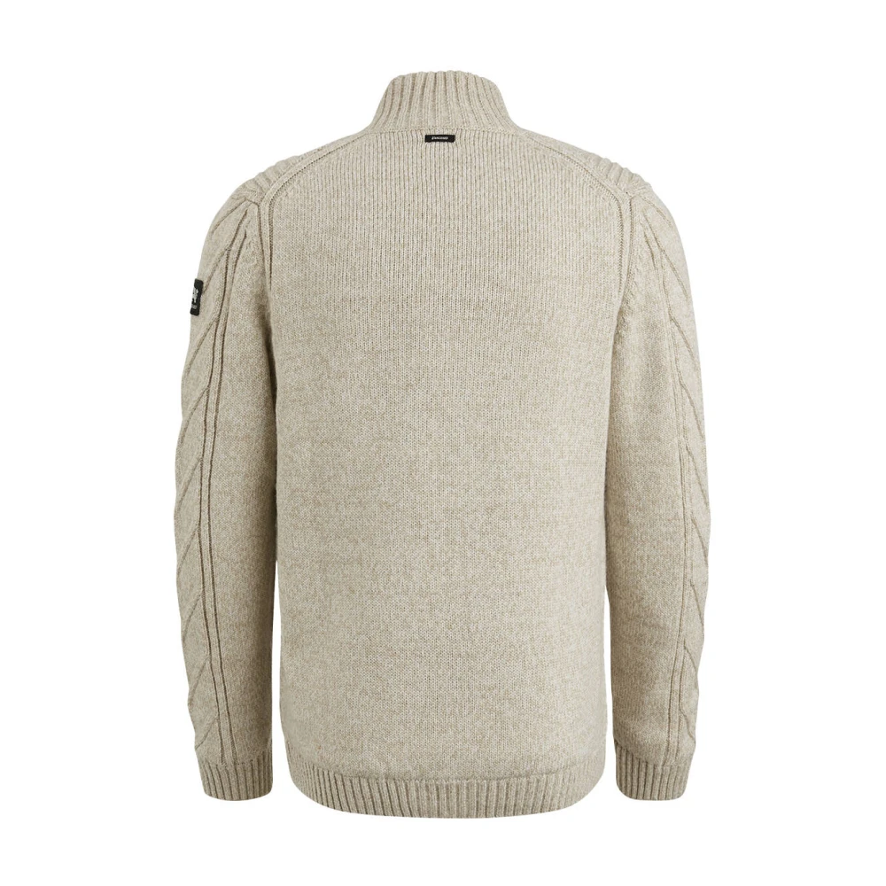 Vanguard Wollen Blend Rits Jas Beige Heren