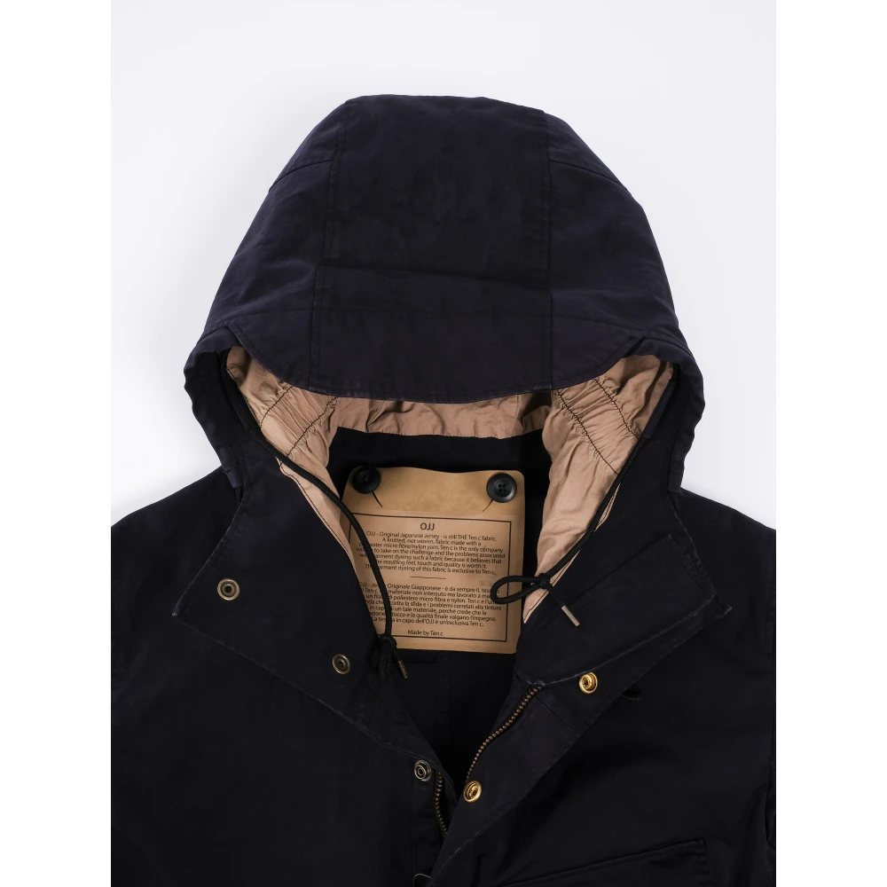 Ten C Klassieke Cyclone Parka met capuchon Blue Heren