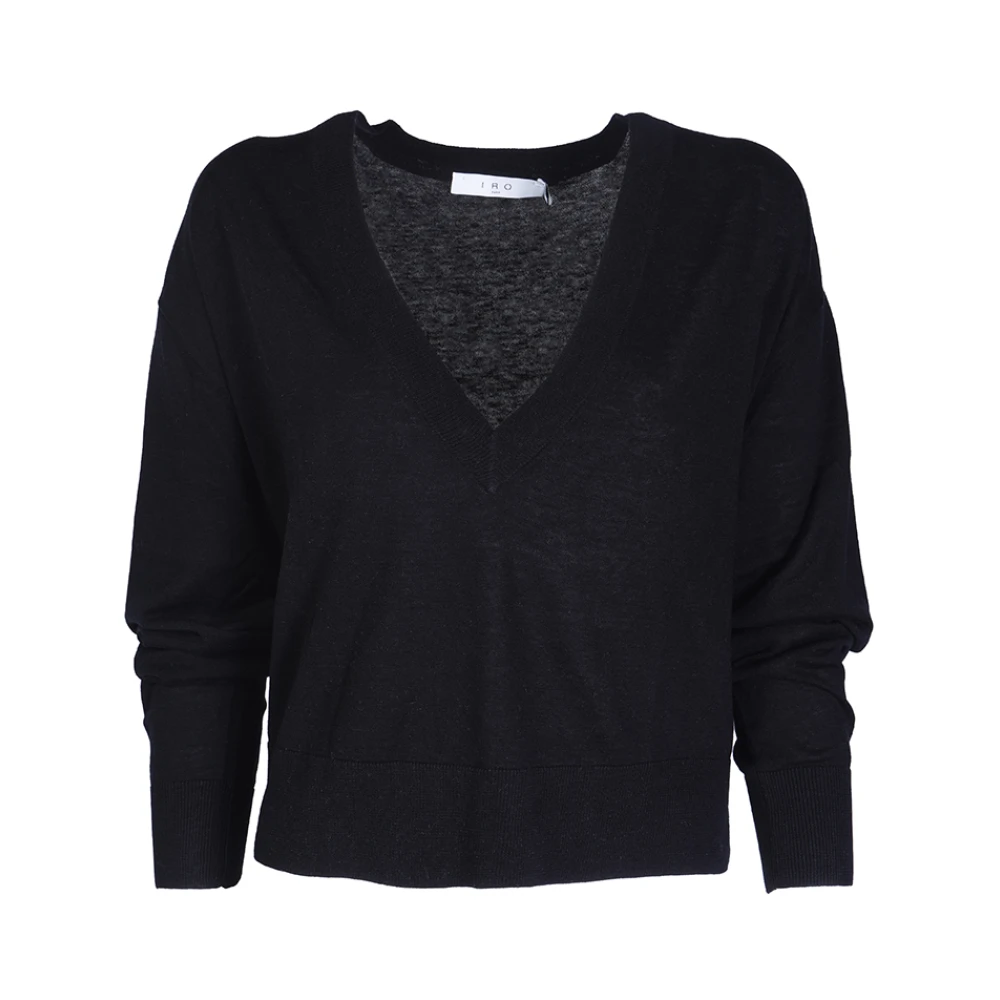 IRO Zwarte Sweater 24Wwp12Leya Black Dames