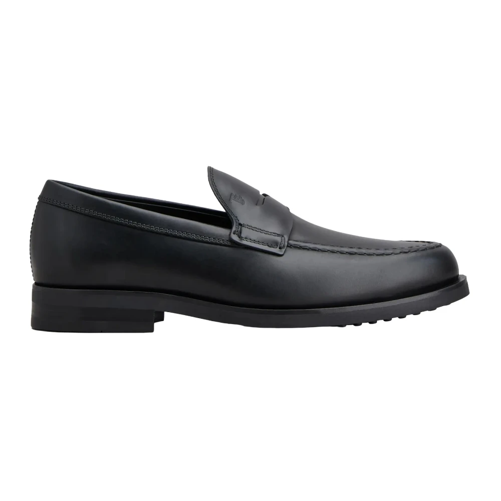 Tod's Men's Black Loafers, 9 Uk, Formal Gomma Zf Loafer