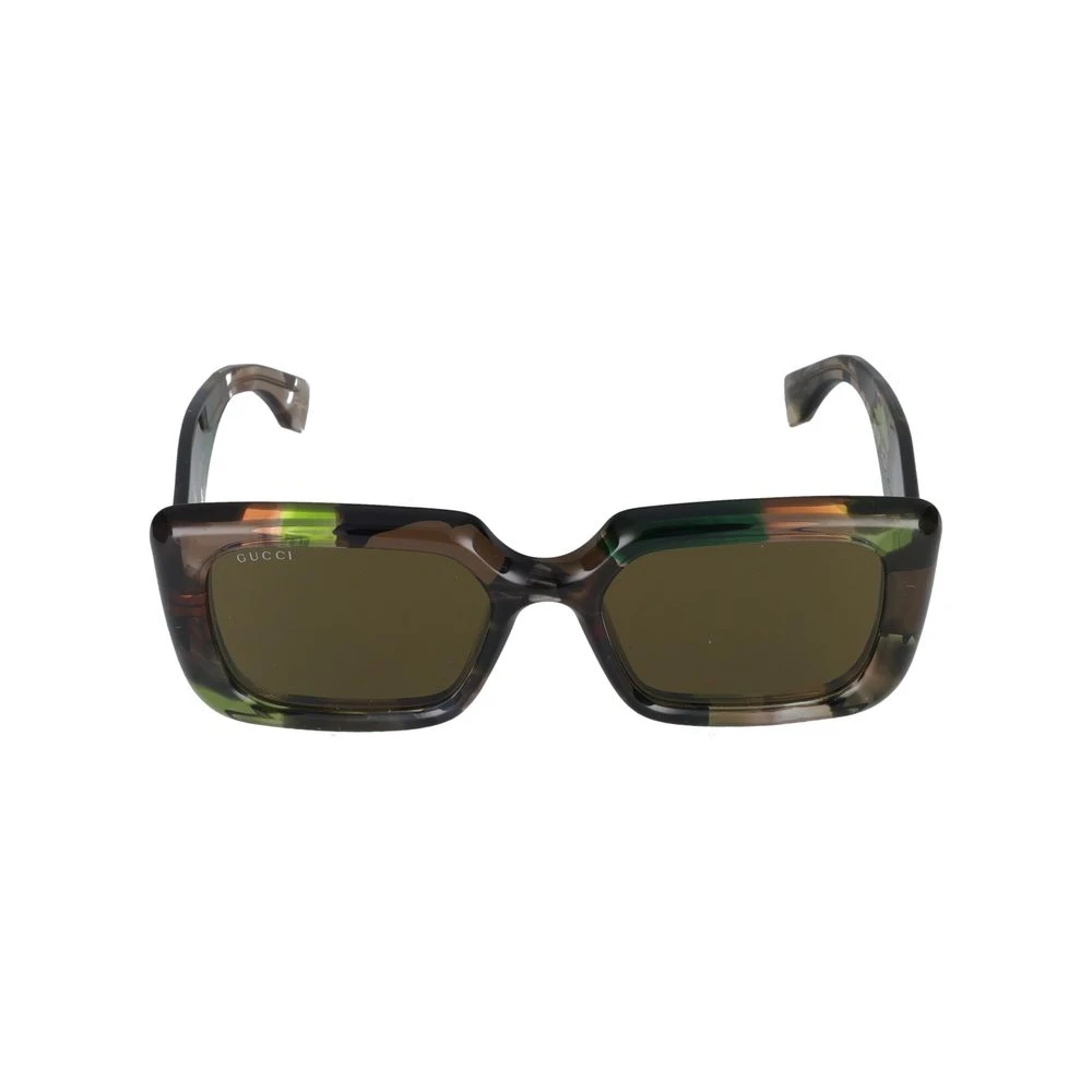 Gucci Women's Green Sunglasses, 53 Mm, Brown Sunglasses Stylish Model