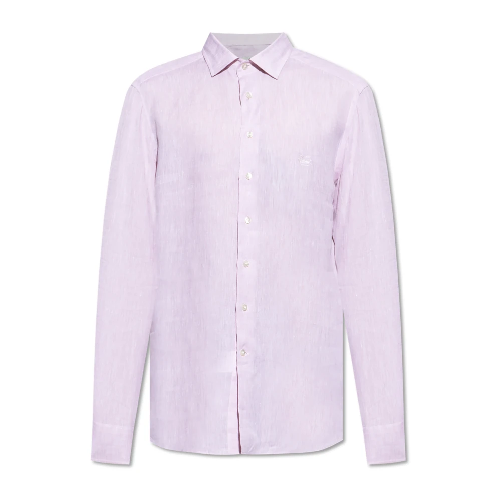 ETRO Linnen overhemd Pink Heren