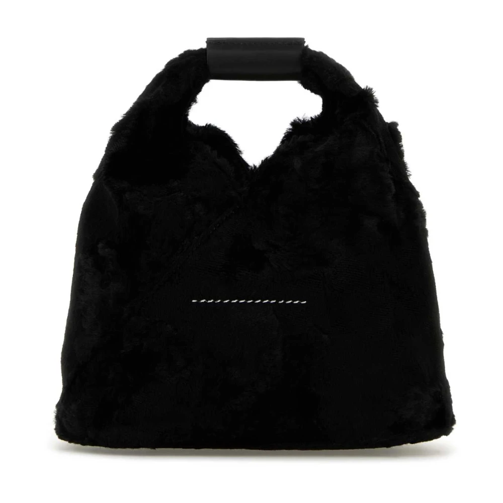 MM6 Maison Margiela Eco Fur Japanse Schoudertas Black Dames