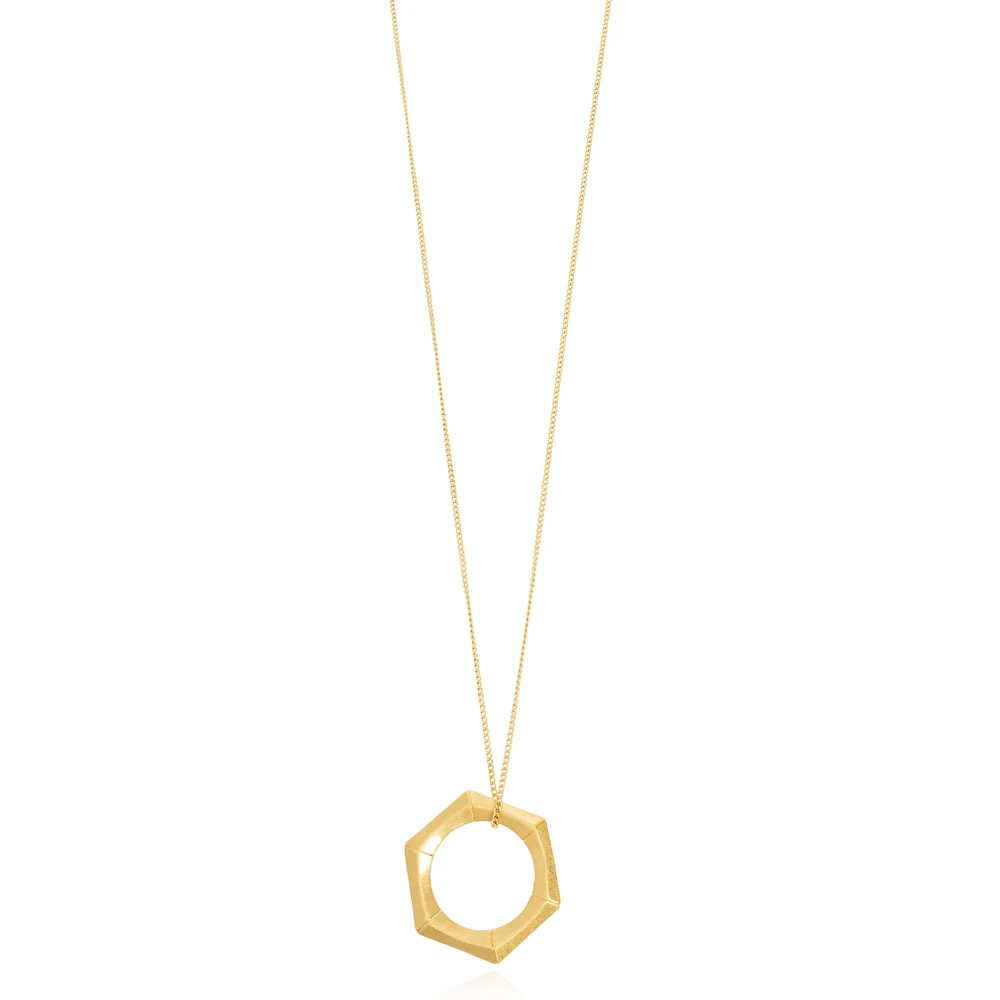 Allsaints Mujer Amarillo - Collar Con Colgante Hexagonal - Accessories - One Size