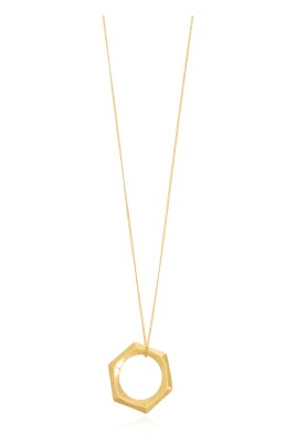 Hexagon Pendant Necklace