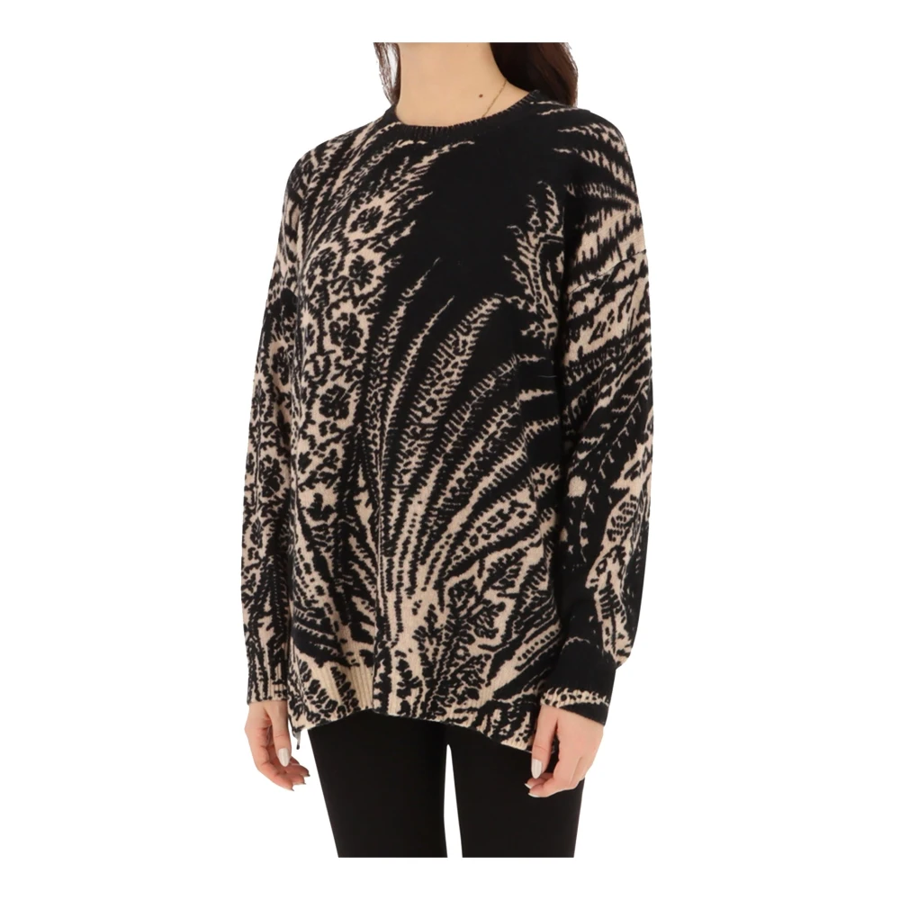 ETRO Gedrukte Wollen Trui Ronde Hals Multicolor Dames