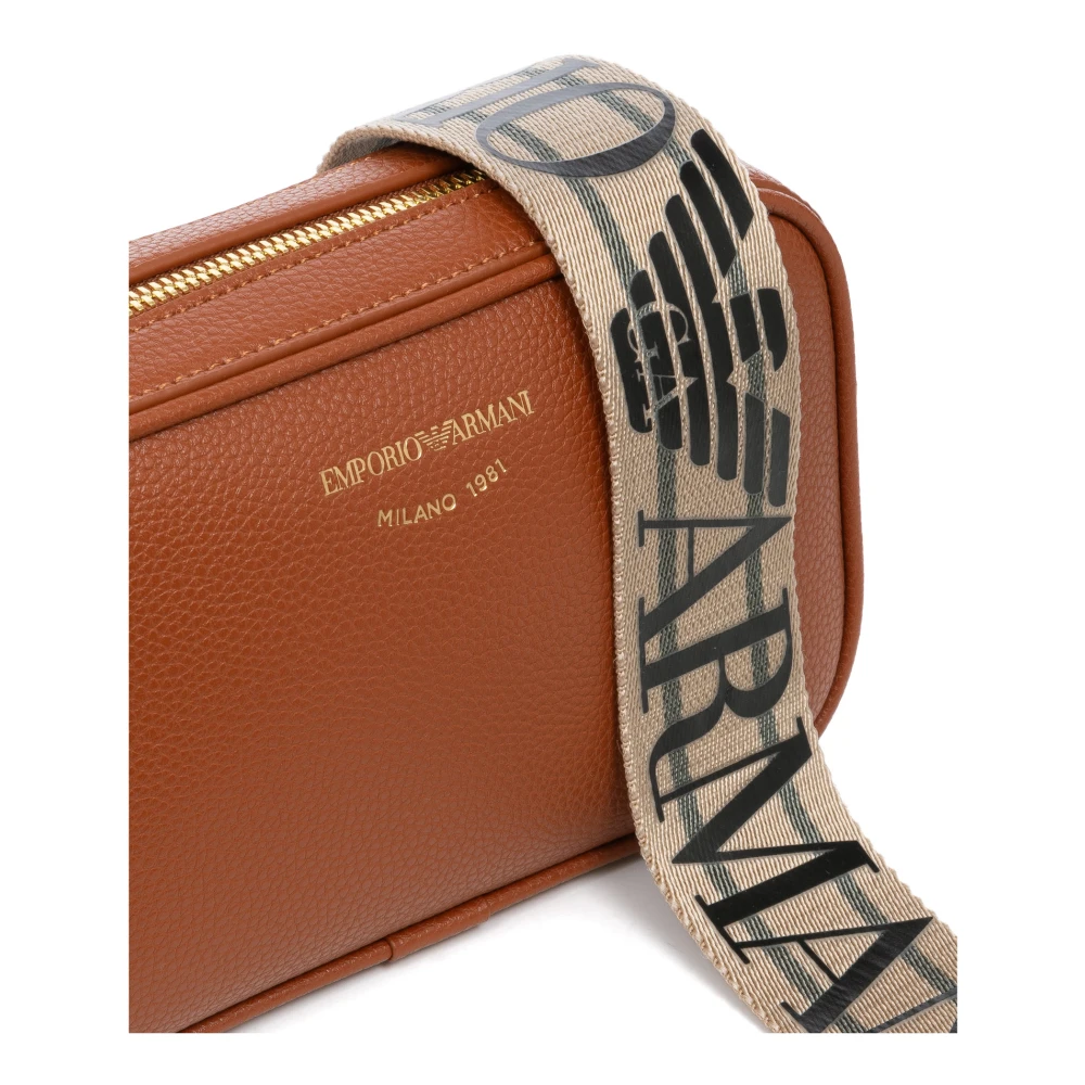 Emporio Armani Stijlvolle Crossbody Tas met Logodetail Brown Dames