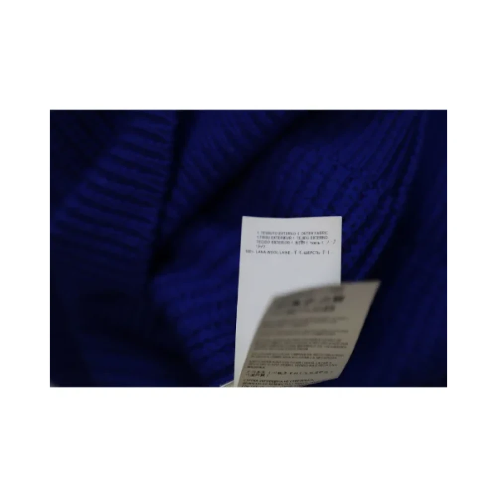 Versace Pre-owned Wool outerwear Blue Dames