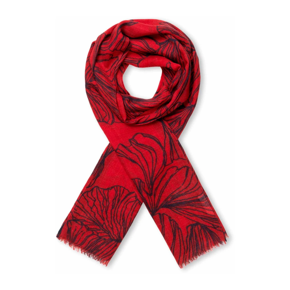 Masai Stijlvolle Wollen Sjaal in Haute Red Dames