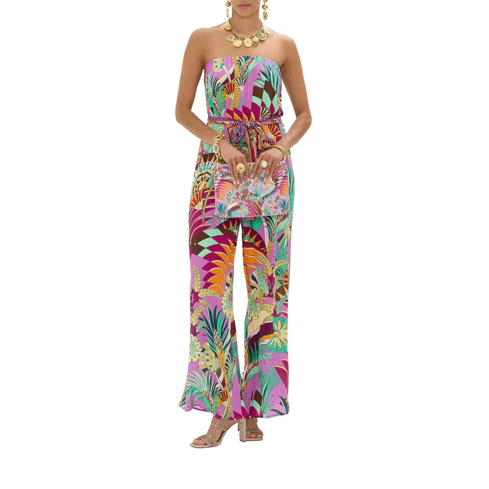 Camilla Woestijn Palm Wide-Leg Jumpsuit Multicolor Dames