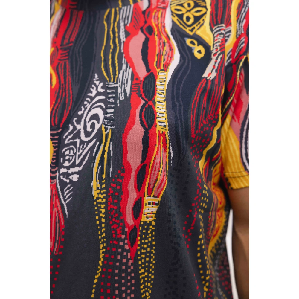 carlo colucci Rood T-shirt Heren Stijlvolle Toevoeging Multicolor Heren