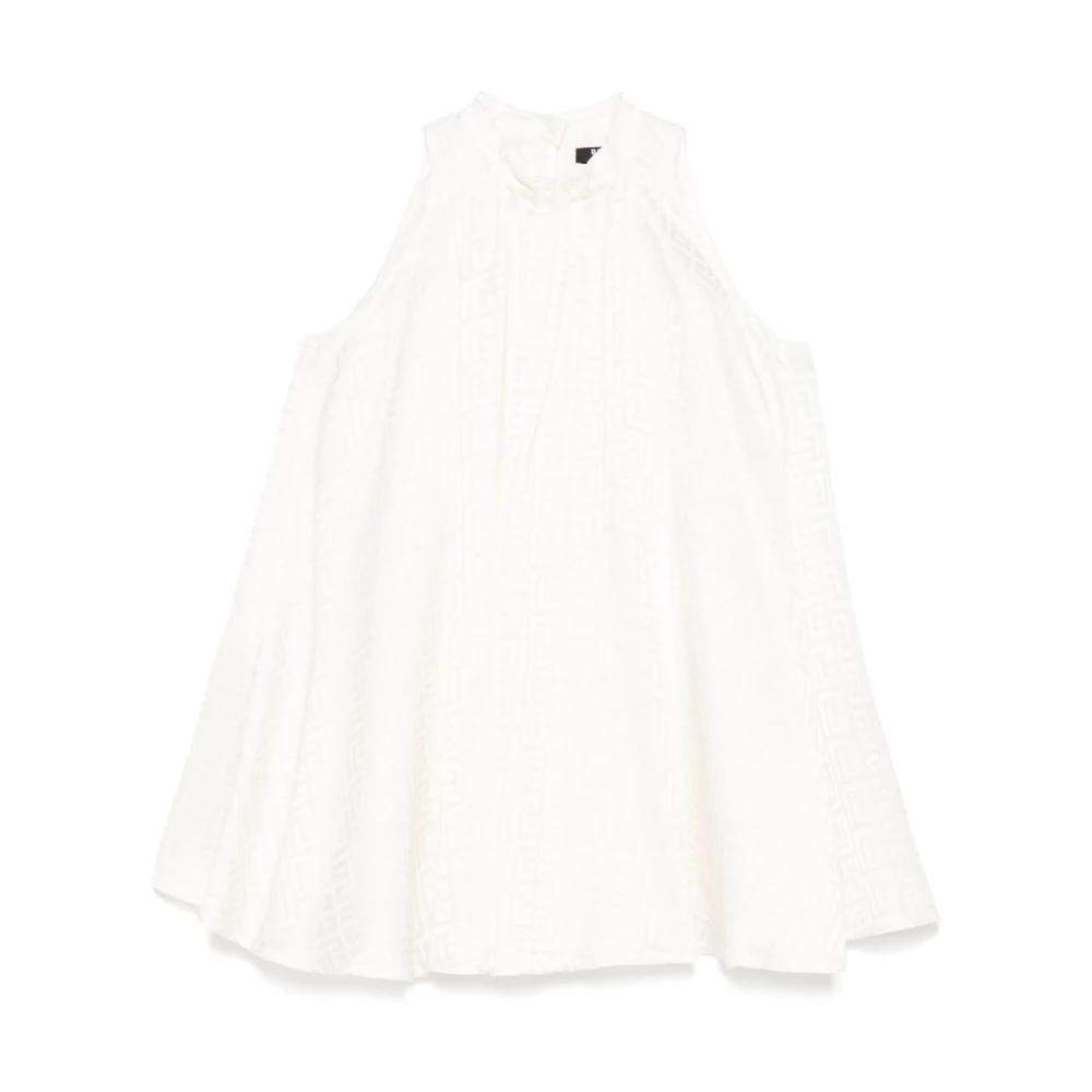 Balmain Girls Beige Ivory Woven Dress For - Dresses - 13 Y - Kids