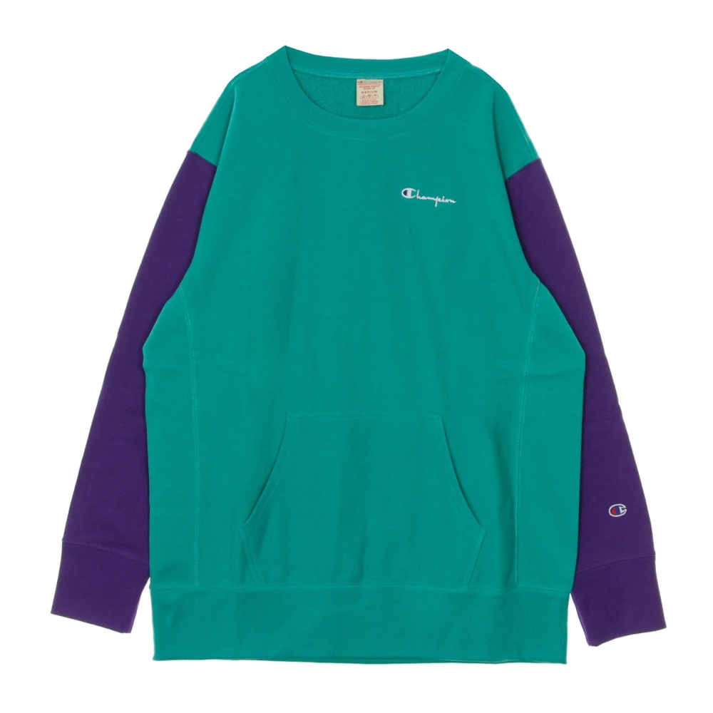 Champion Teal Green Crewneck Sweatshirt Lightweight Green Heren