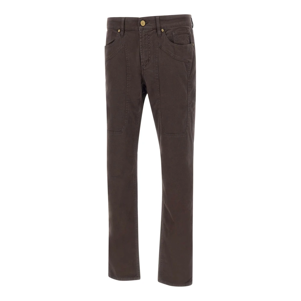 Jeckerson Men's Brown Chinos, W32, Cotton Trousers In