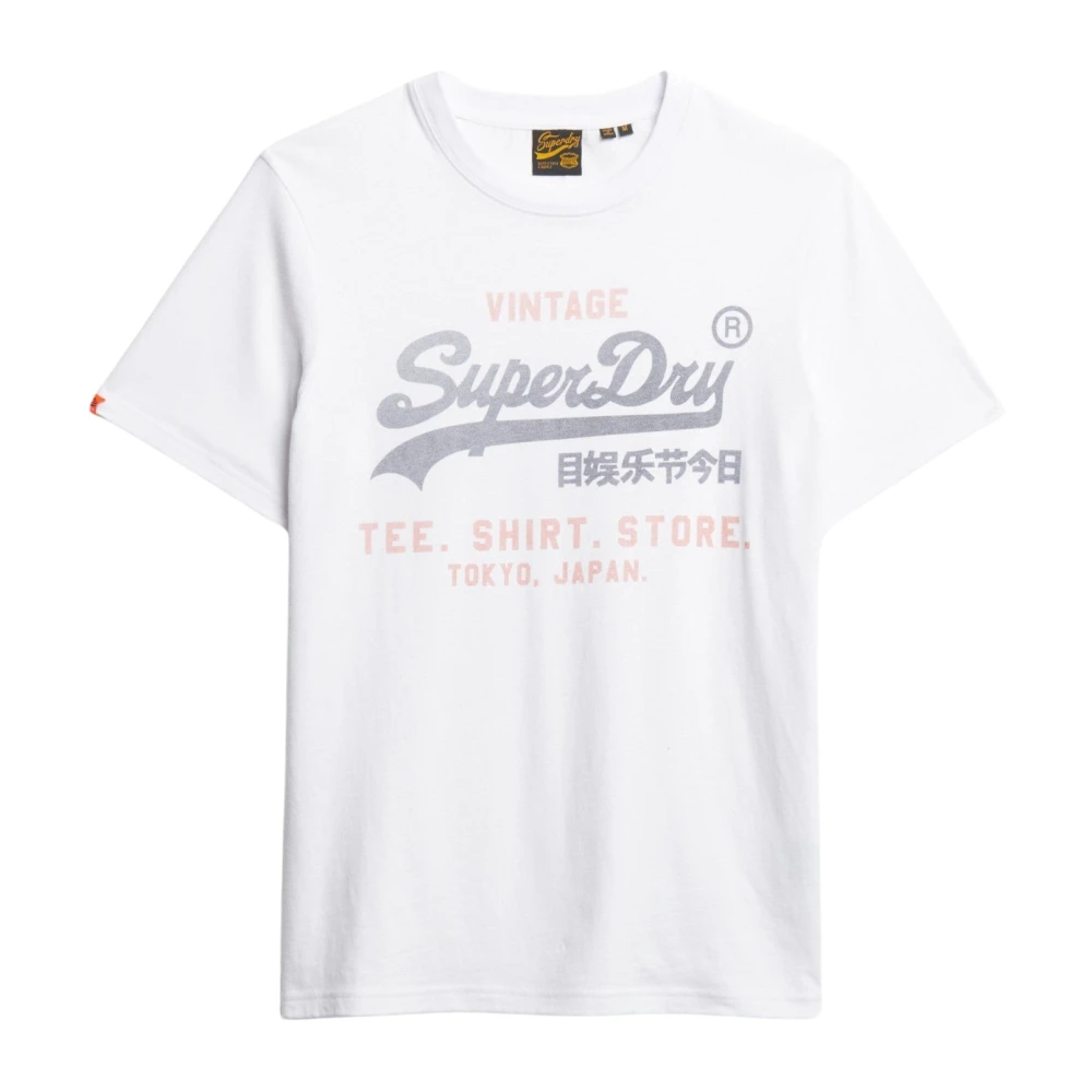 Superdry Men's White T-Shirts, S, Vl Heritage Relaxed Tee