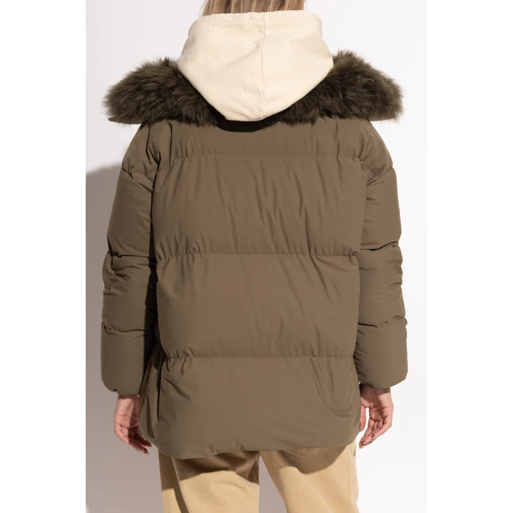 Yves Salomon Jas met bontkraag Green Dames