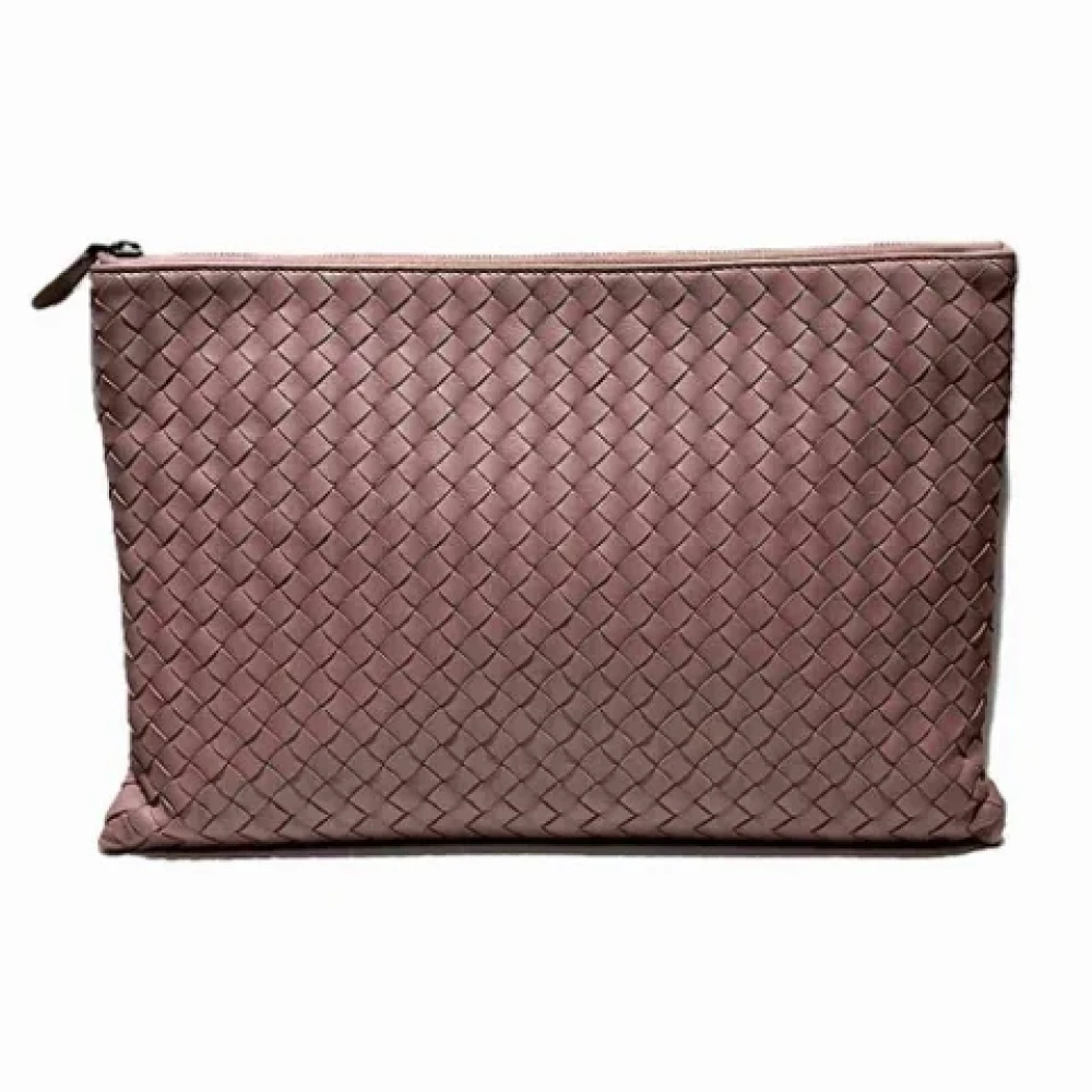 Bottega Veneta Vintage Pre-owned Leather clutches Pink Dames
