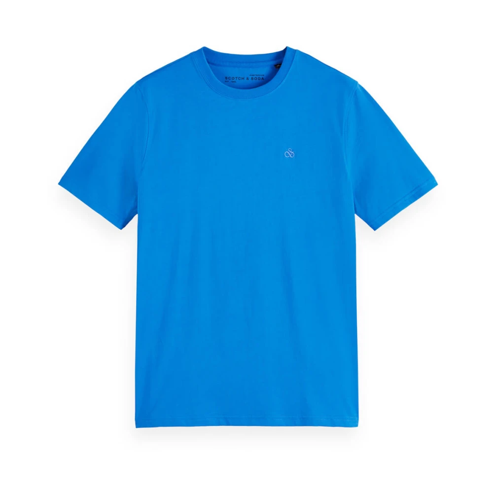 Scotch & Soda Kern Logo T-shirt Korte Mouw Blue Heren