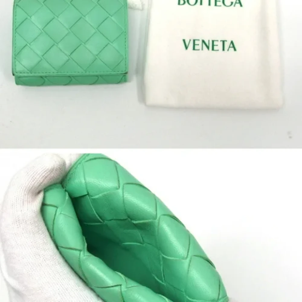 Bottega Veneta Vintage Pre-owned Leather wallets Green Dames