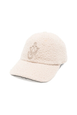 beige-textured-fleece-embroidered-logo-cap
