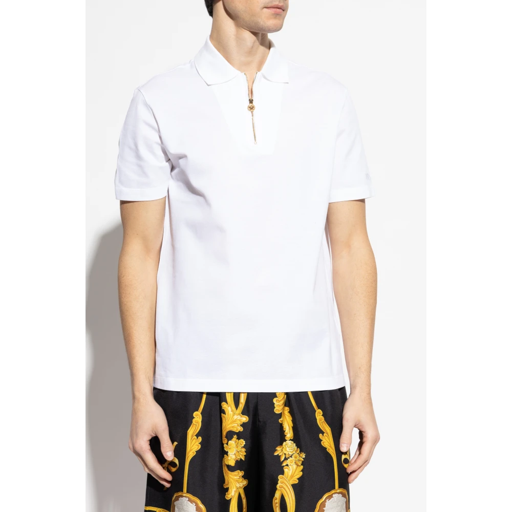 Versace Katoenen polo White Heren
