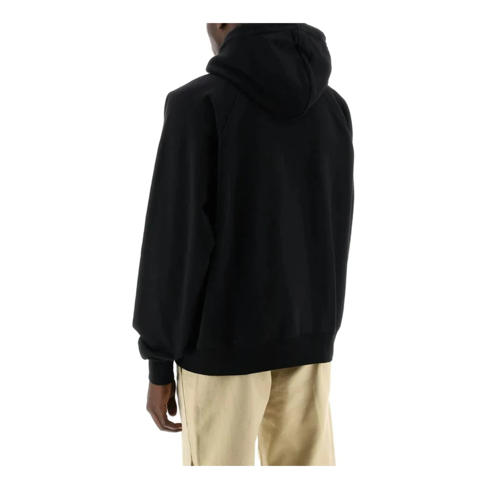 Jacquemus Zwarte Typo Logo Hoodie Sweatshirt Black Heren