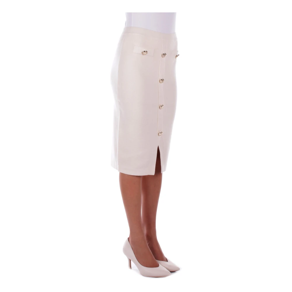 Blugirl Beige Rok met knoopdetail Beige Dames