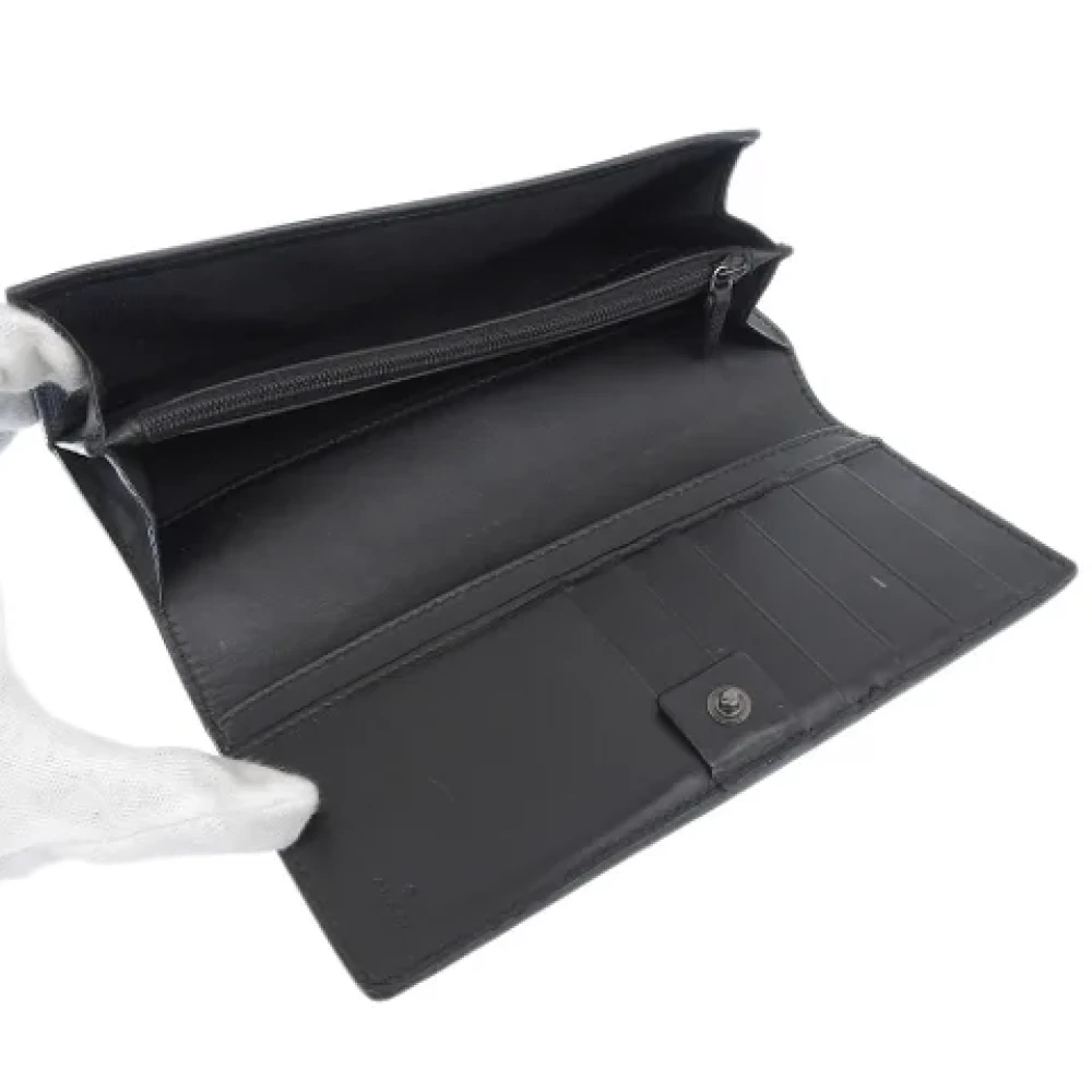 Gucci Vintage Pre-owned Leather wallets Black Dames