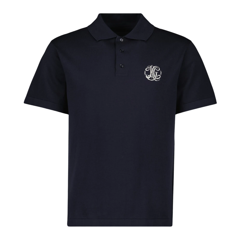 Givenchy Men's Blue Embroidered Polo Shirt - Polo Shirts - M - Tops