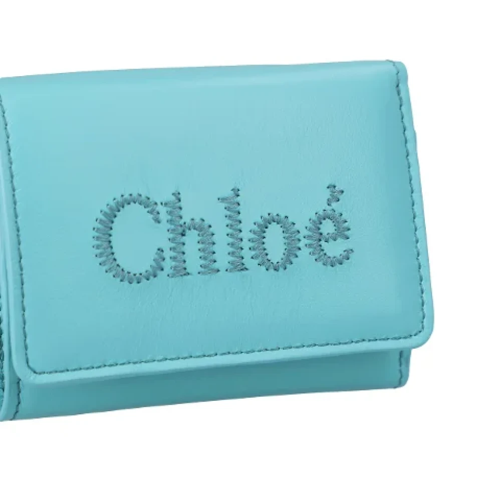 Chloé Leather wallets Blue Dames