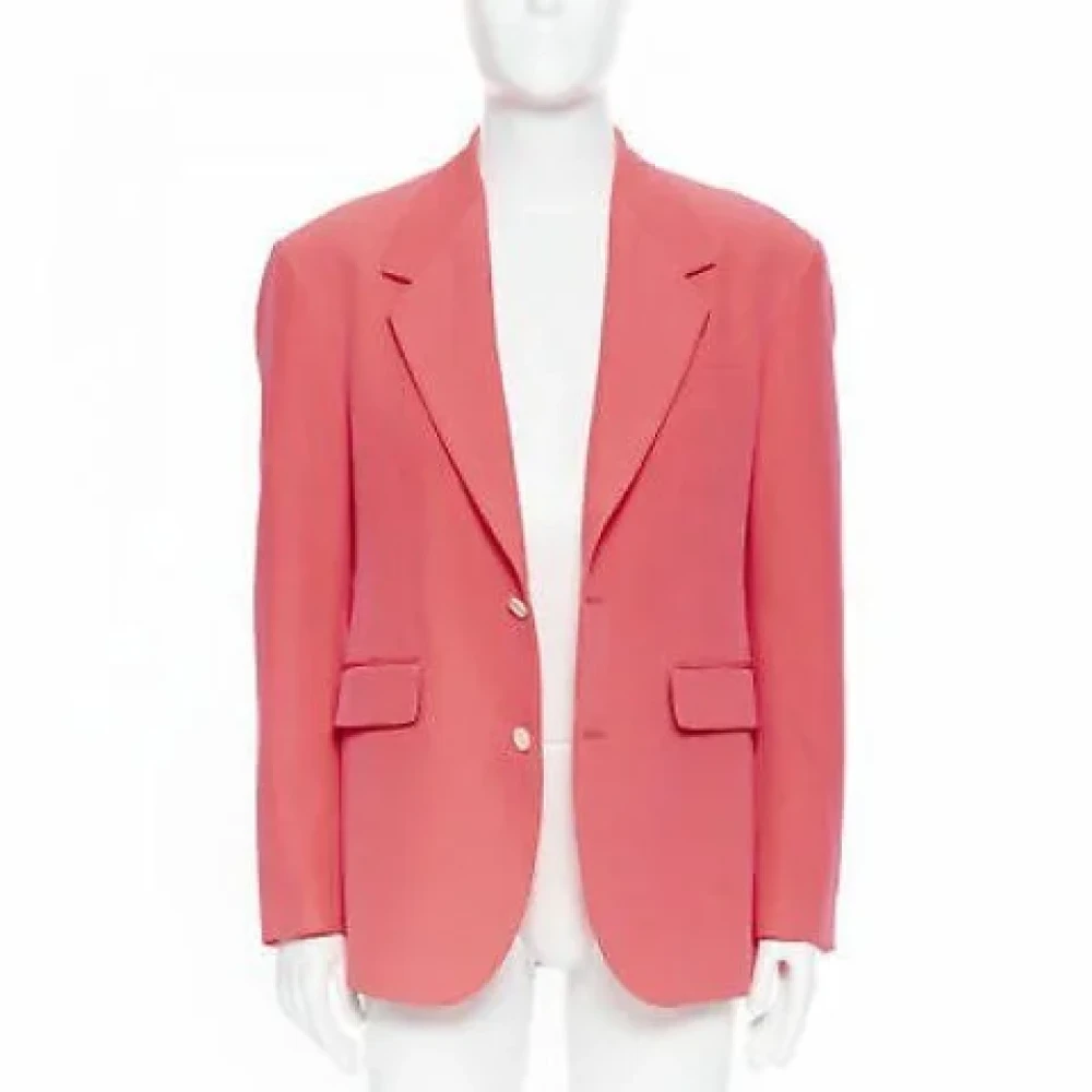 Versace Pre-owned Polyester outerwear Pink Dames