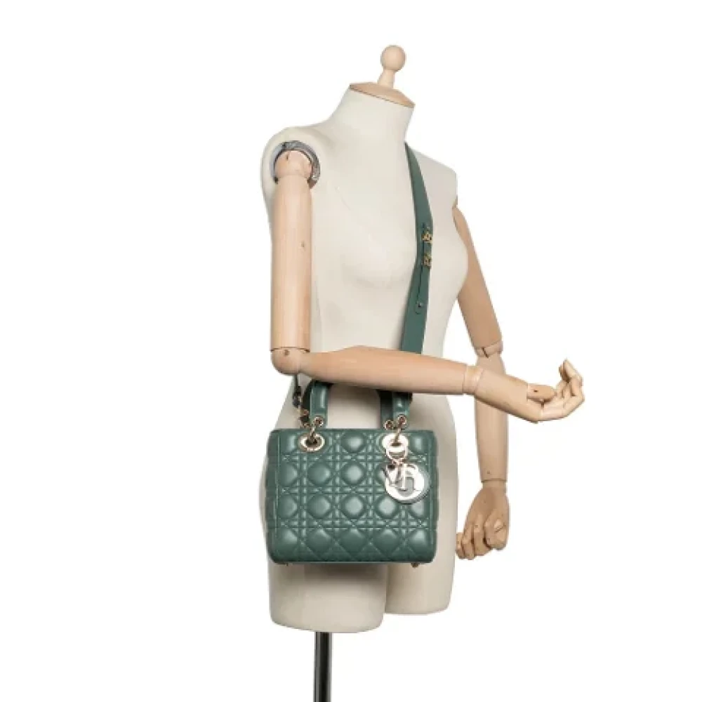 Dior Vintage Pre-owned Leather dior-bags Green Dames