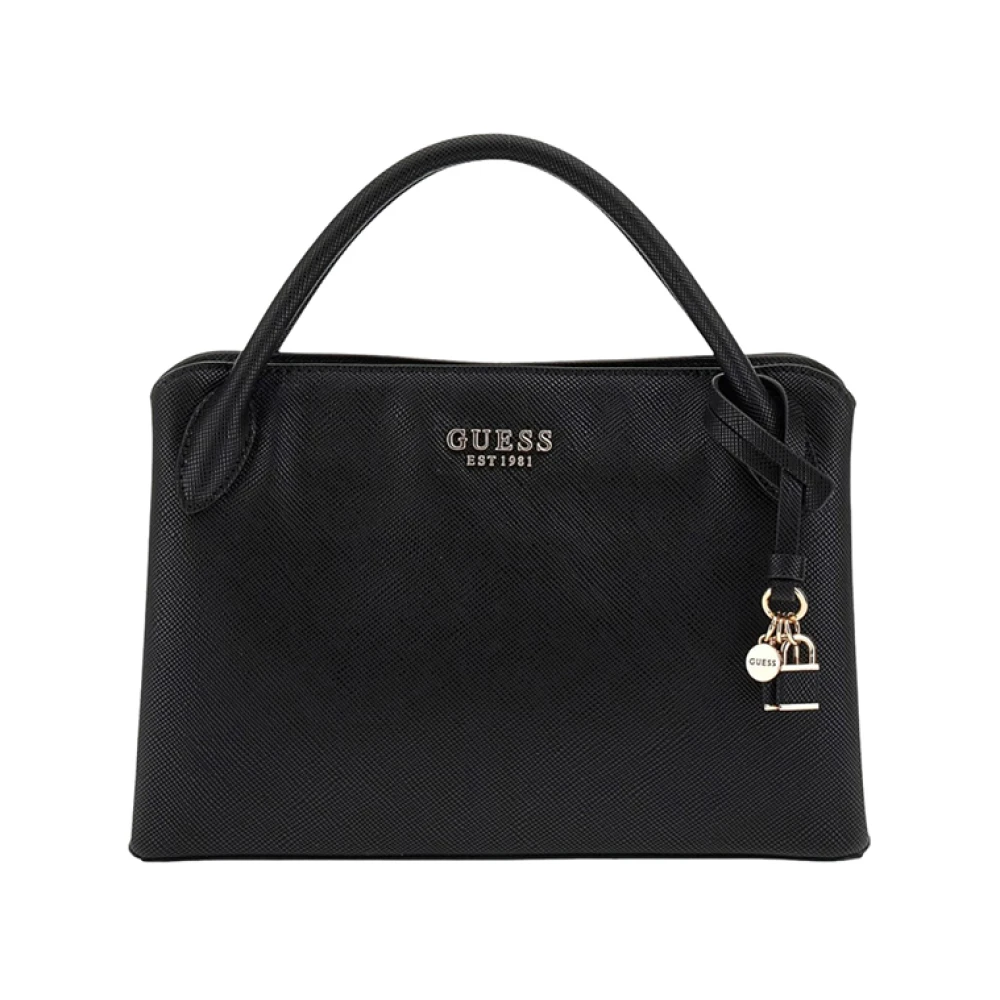 Guess Elegante zwarte handtas met gouden details Black Dames