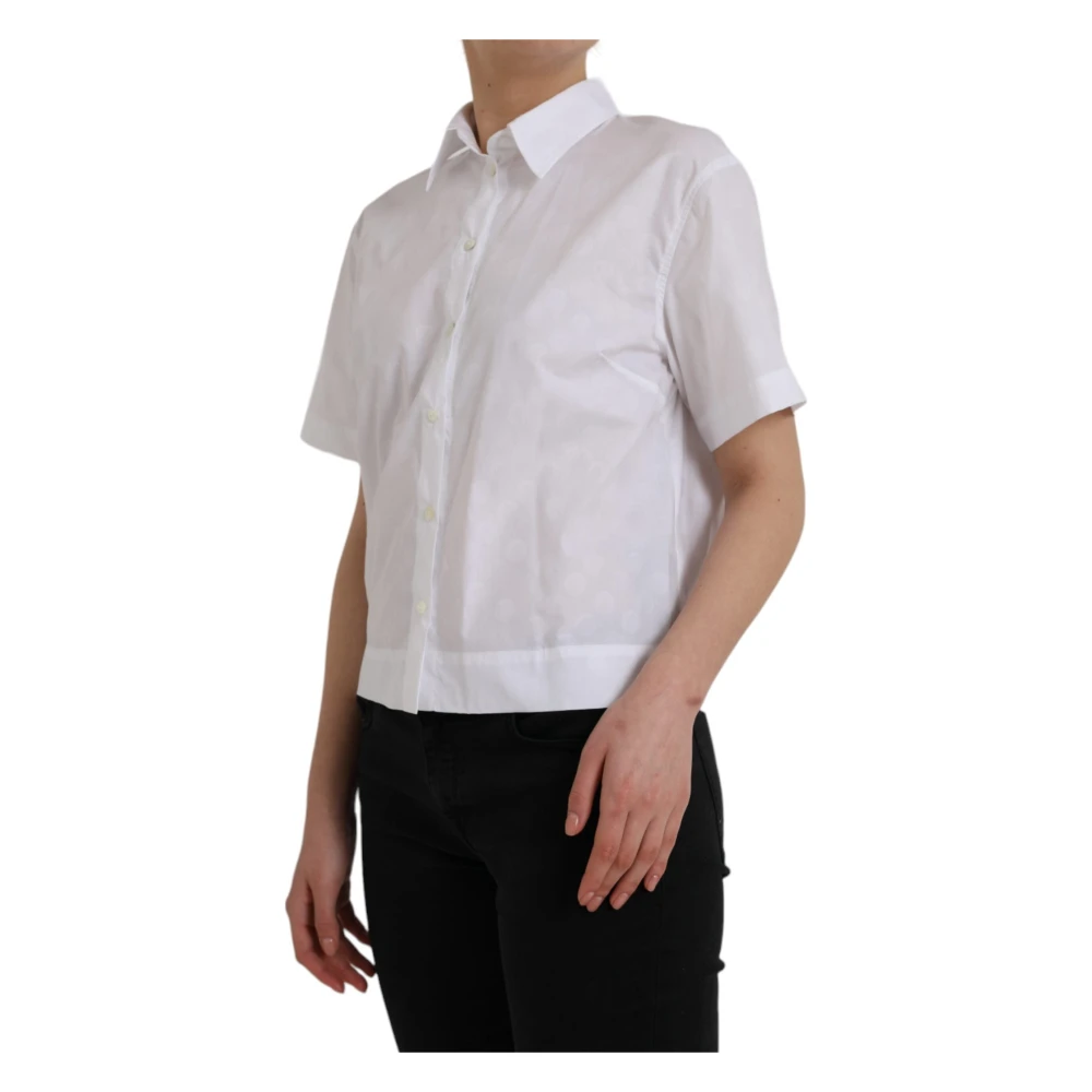 Dolce & Gabbana Wit Poloshirt met Kraag White Dames