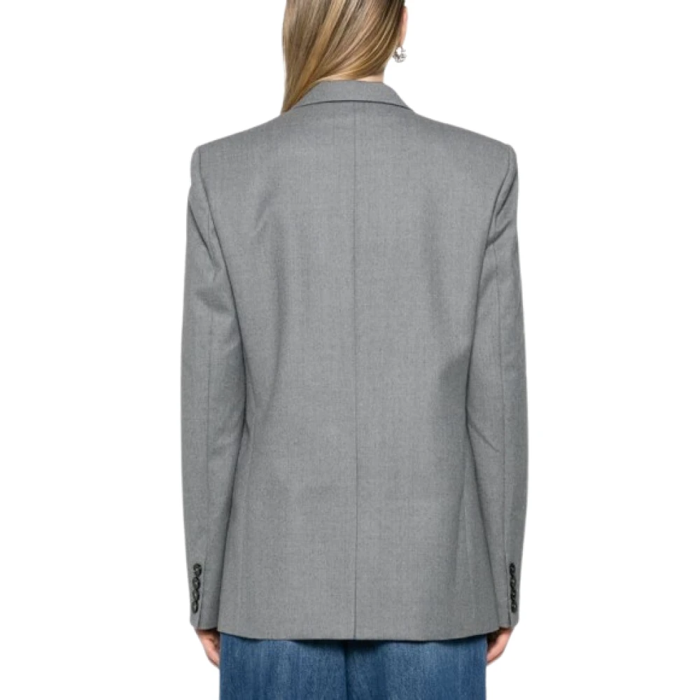 Stella Mccartney Wollen Blazer met Peak Revers Gray Dames