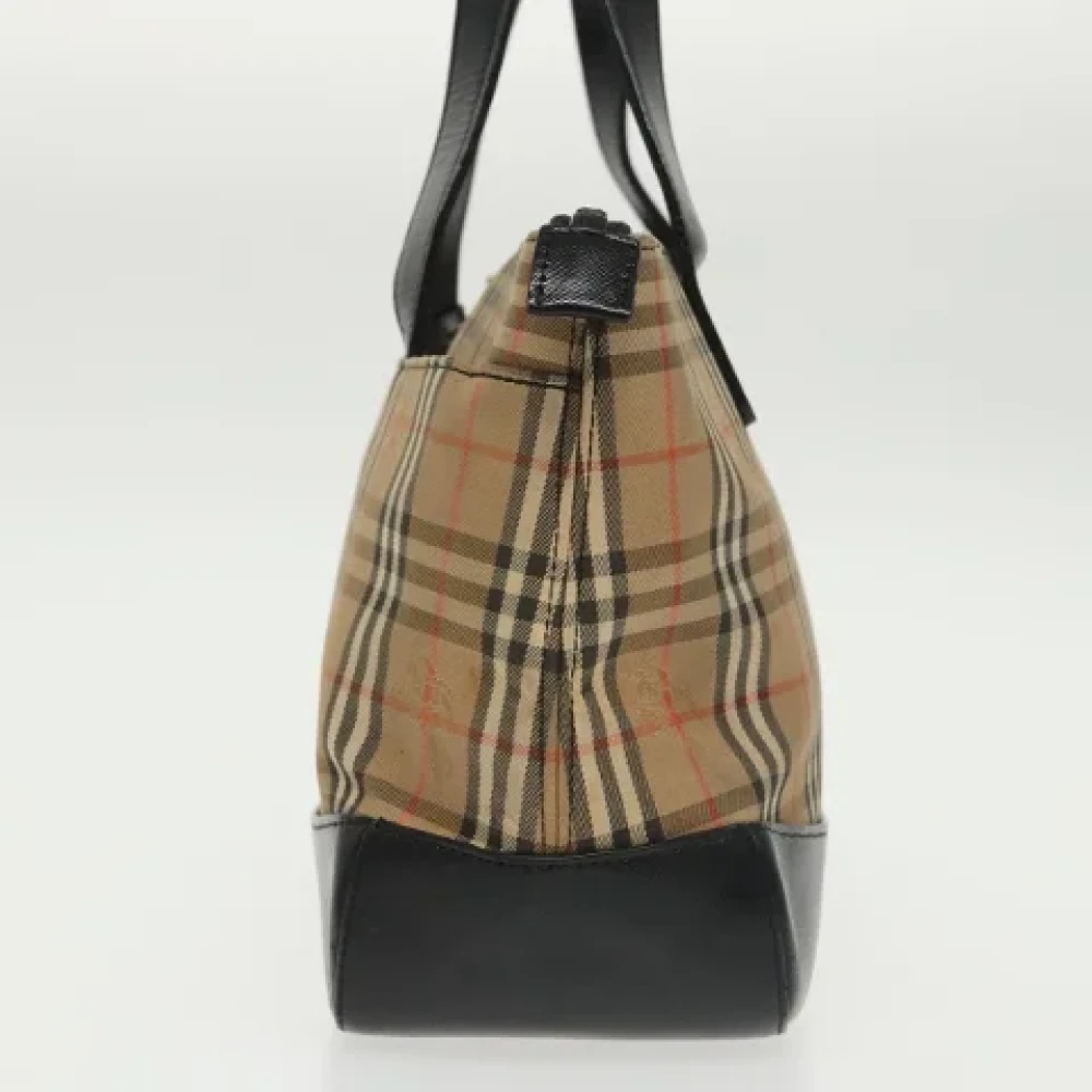 Burberry Vintage Pre-owned Canvas handbags Beige Dames