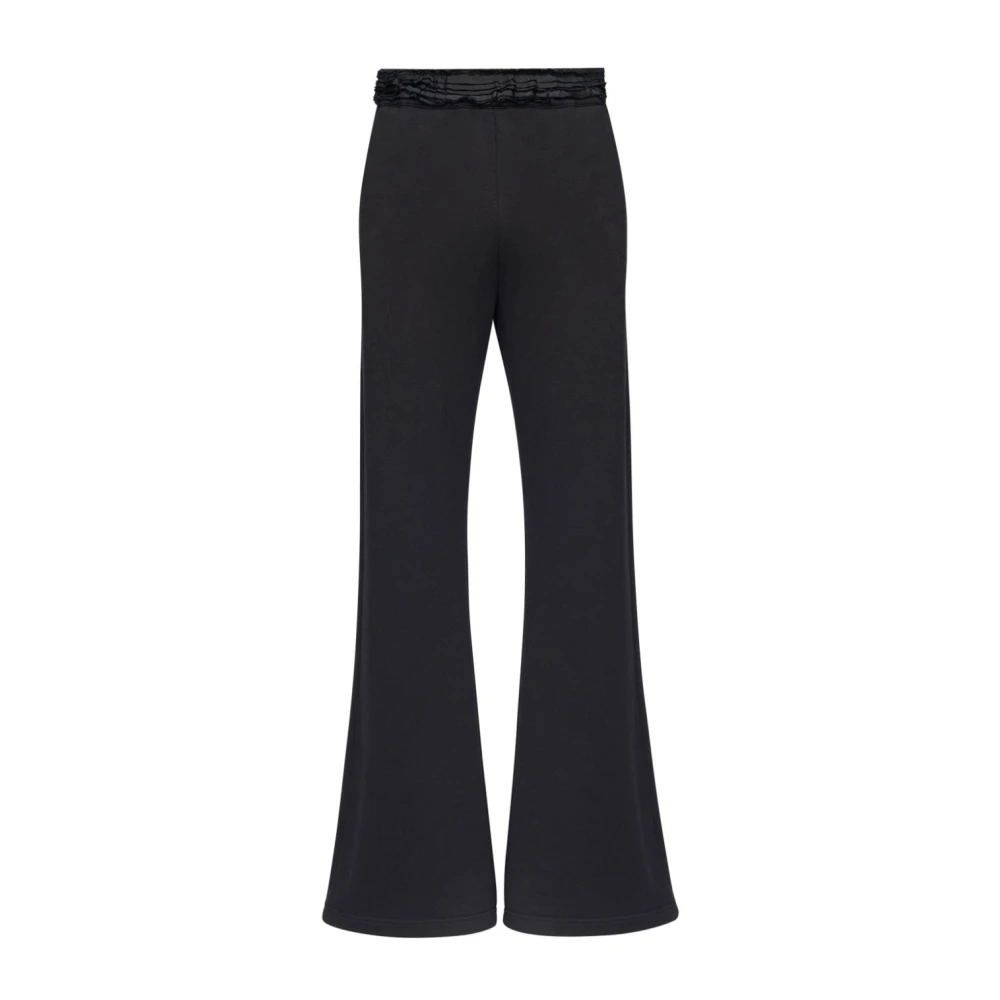 MM6 Maison Margiela Gerimpelde katoenen broek Zwart Black Dames