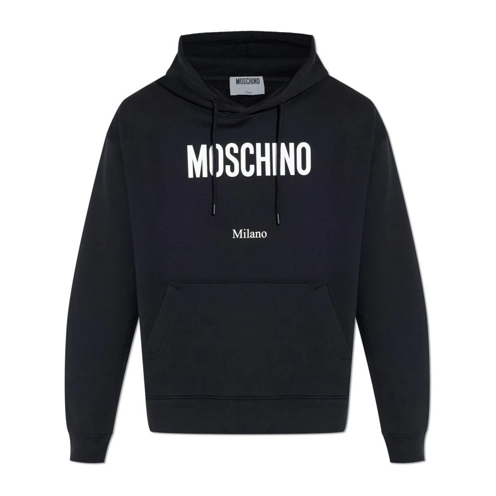 Moschino Men's Black Sweatshirt With Print - Hoodies - M - Sweatshirts & Hoodies